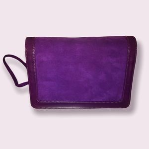 Andrea Carrano Purple Leather Purse
